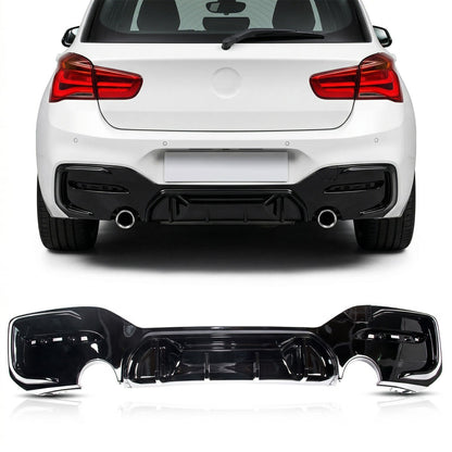 Heckstoßstange Diffusor Hochglanz Schwarz passend für BMW 1er F20 F21 Facelift 2015-2019