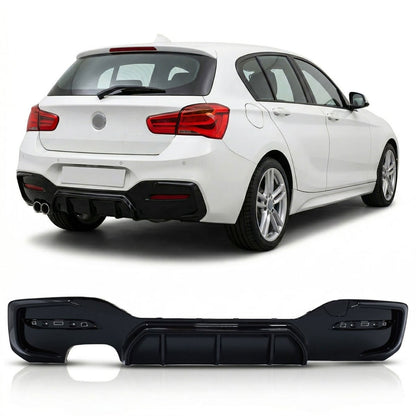 Heckstoßstange Diffusor Hochglanz Schwarz passend für BMW 1 F20 F21 Hatchback 2015-2019