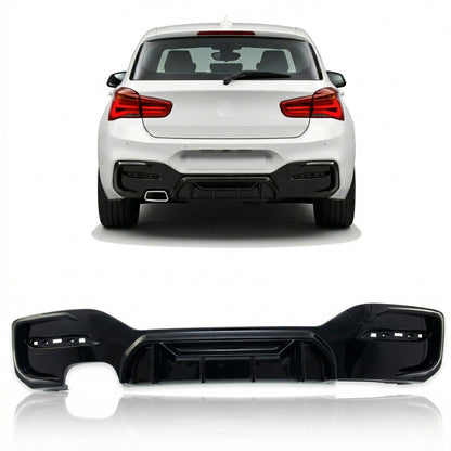 Heckspoiler Diffusor Hochglanz Schwarz passend für BMW 1er F20 F21 2015-2019