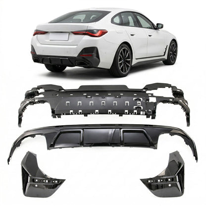 Sport Heckdiffusor Hochglanz Schwarz passend für BMW 4 (G26) Gran Coupe 2021-heute