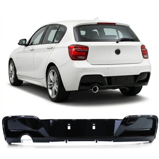 Heckstoßstange Diffusor Hochglanz Schwarz passend für BMW 1er F20 F21 2011-2015
