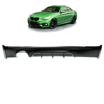 Heckstoßstange Diffusor Matt Schwarz passend für BMW 2er F22 F23 2012-2020
