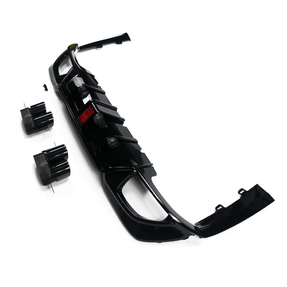 Heckdiffusor Hochglanz Schwarz mit LED passend für BMW 3er G20 G21 2019-2022