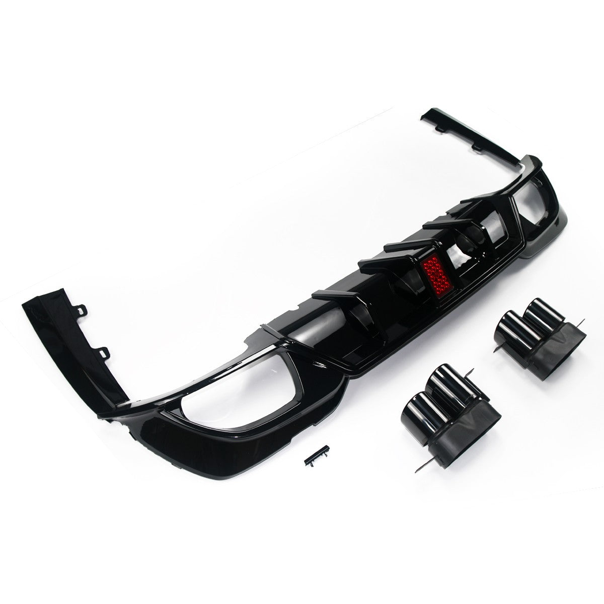 Heckdiffusor Hochglanz Schwarz mit LED passend für BMW 3er G20 G21 2019-2022