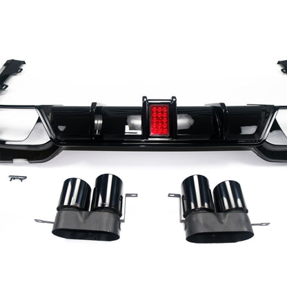 Heckdiffusor Hochglanz Schwarz mit LED passend für BMW 3er G20 G21 2019-2022