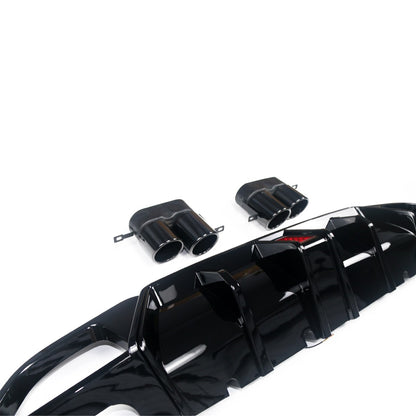 Heckdiffusor Hochglanz Schwarz mit LED passend für BMW 3er G20 G21 2019-2022