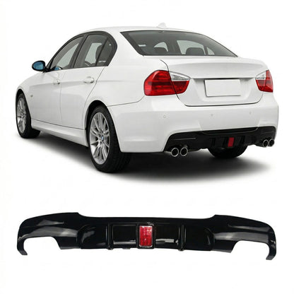Heckdiffusor Hochglanz Schwarz LED passend für BMW 3er E90 E91 2005-2011