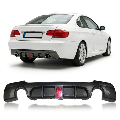 Heckstoßstange Diffusor Carbon-Optik + LED passend für BMW 3er E92 E93 335i 2006-2013
