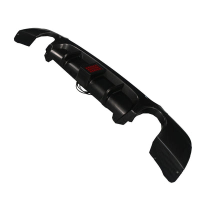 Heckstoßstange Diffusor Carbon-Optik + LED passend für BMW 3er E92 E93 335i 2006-2013