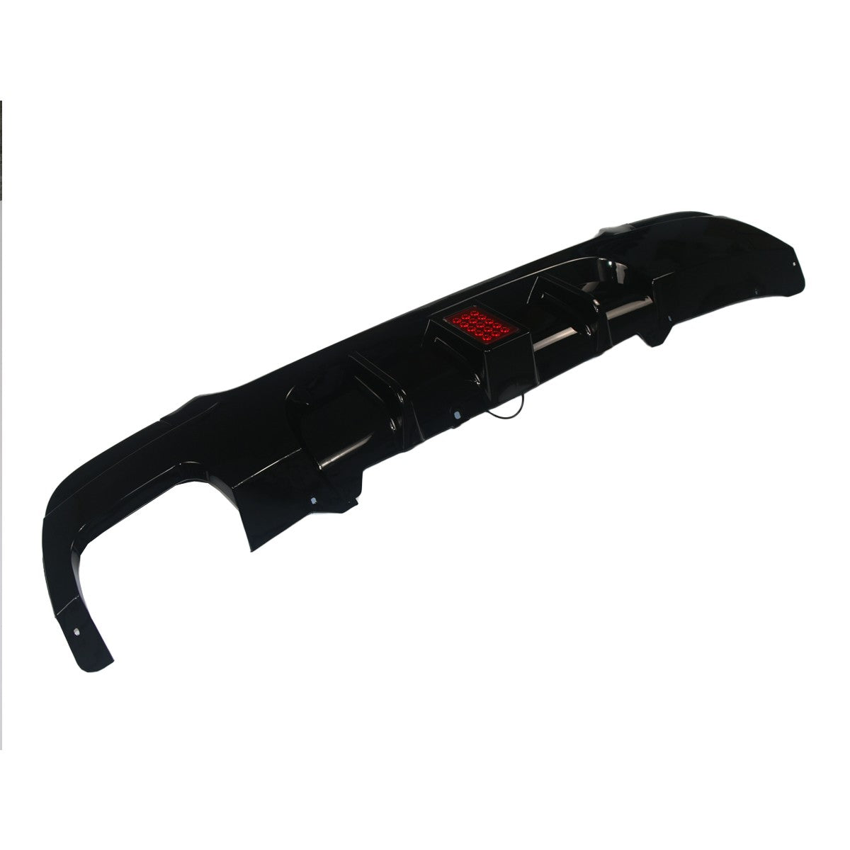 Heckstoßstange Diffusor Hochglanz Schwarz + LED passend für BMW 3er E92/E93 2006-2013