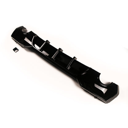 Heckstoßstange Diffusor Hochglanz Schwarz LED passend für BMW 4er G22 G23 2021-2024