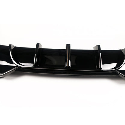 Heckstoßstange Diffusor Hochglanz Schwarz LED passend für BMW 4er G22 G23 2021-2024