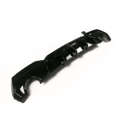 Heckstoßstange Diffusor Hochglanz Schwarz LED passend für BMW 4er G22 G23 2021-2024