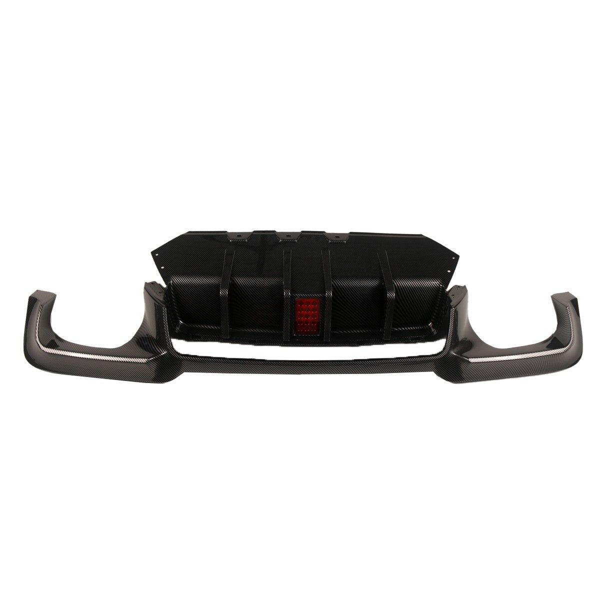 Heckstoßstange Diffusor Carbon-Optik + LED passend für BMW 5er F10 Limousine 2010-2017