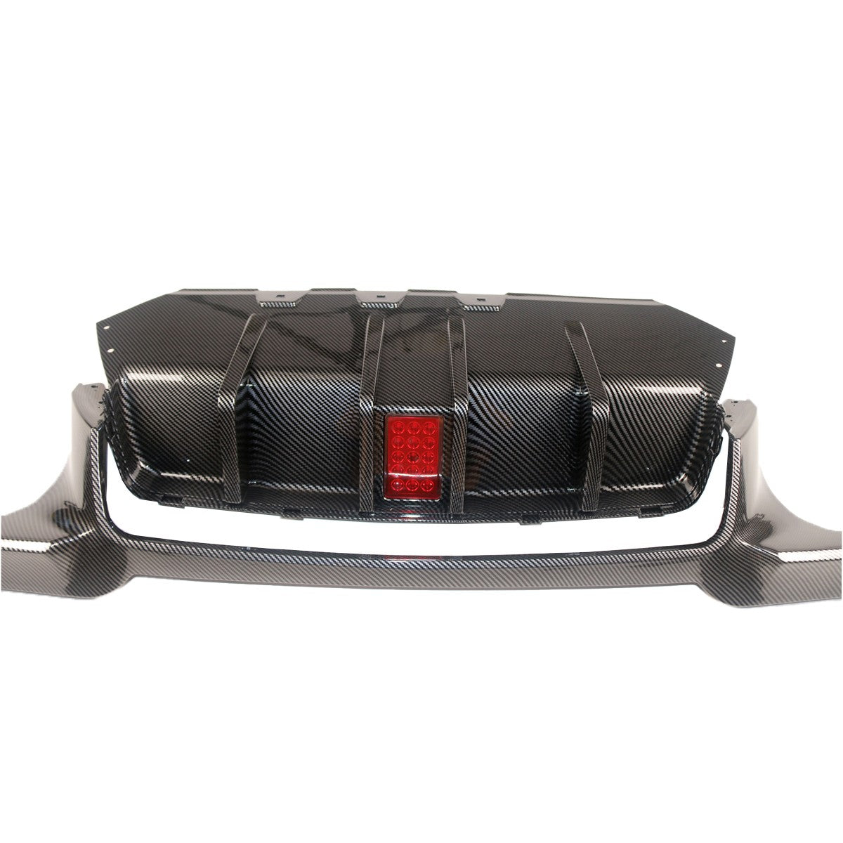 Heckstoßstange Diffusor Carbon-Optik + LED passend für BMW 5er F10 Limousine 2010-2017