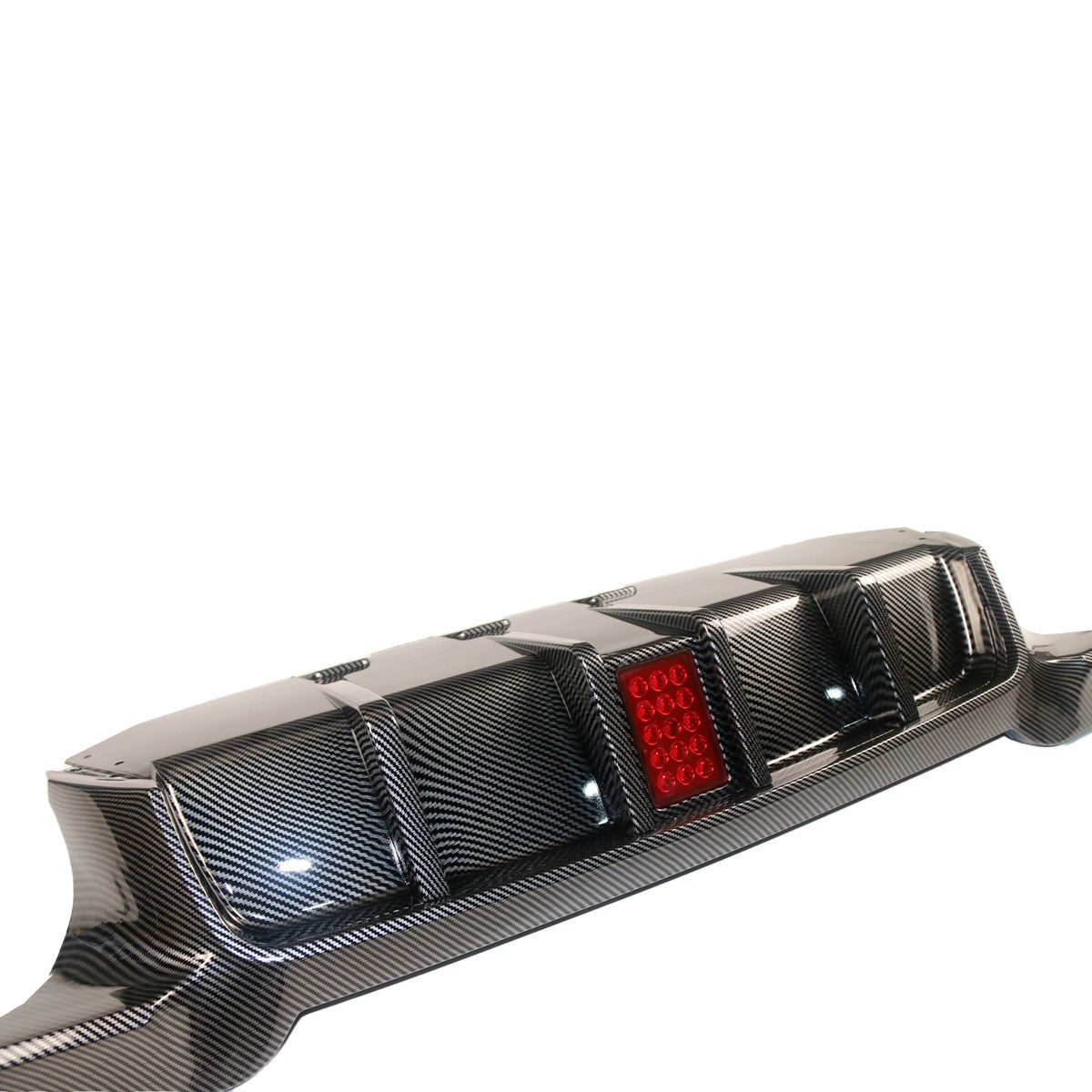 Heckstoßstange Diffusor Carbon-Optik + LED passend für BMW 5er F10 Limousine 2010-2017