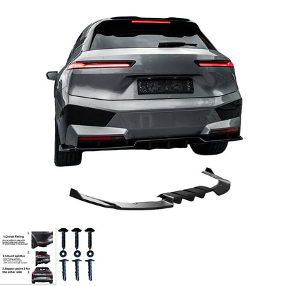Heckstoßstange Mitteldiffusor Splitter Hochglanz Schwarz passend für BMW iX M-Pack i20 2021+