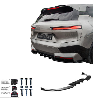 Heckstoßstange Mitteldiffusor Splitter Hochglanz Schwarz passend für BMW iX M-Pack i20 2021+