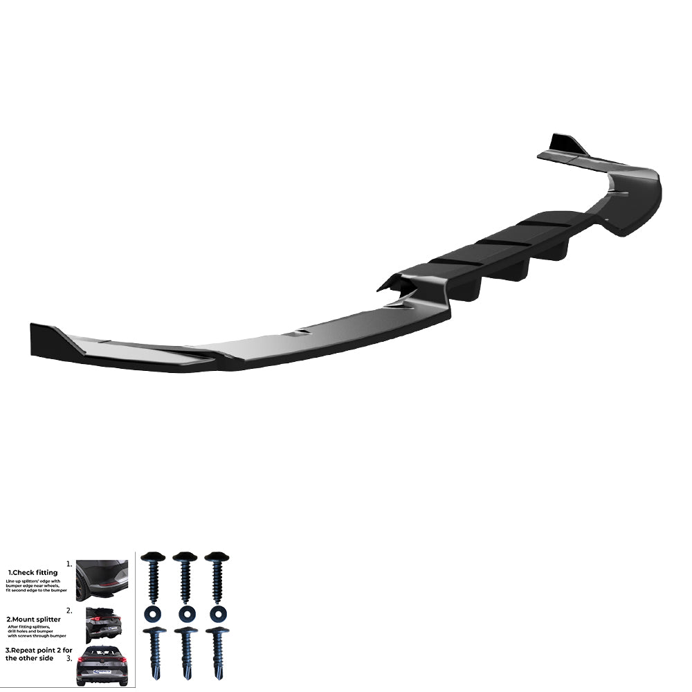 Heckstoßstange Mitteldiffusor Splitter Hochglanz Schwarz passend für BMW iX M-Pack i20 2021+
