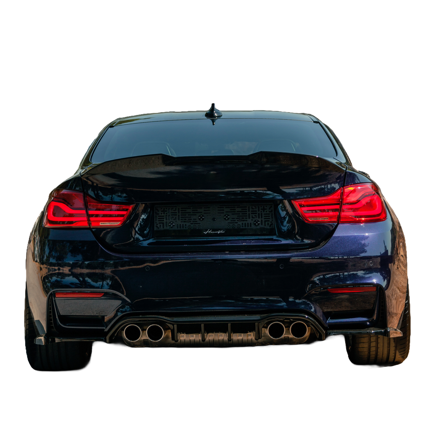 RS11.042 - Heckseitendiffuser Splitter passend für BMW M4 F82 2014-2021 Hochglanz Schwarz