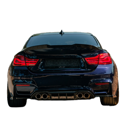 RS11.042 - Heckseitendiffuser Splitter passend für BMW M4 F82 2014-2021 Hochglanz Schwarz