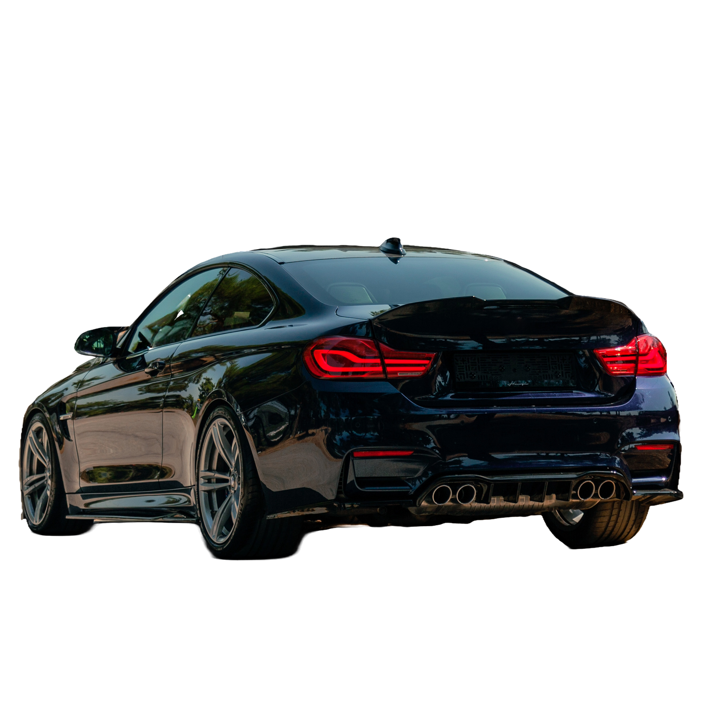 RS11.042 - Heckseitendiffuser Splitter passend für BMW M4 F82 2014-2021 Hochglanz Schwarz