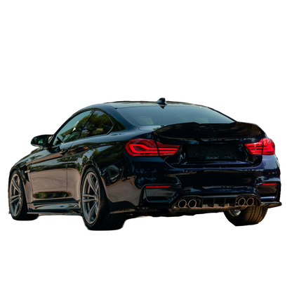 RS11.042 - Heckseitendiffuser Splitter passend für BMW M4 F82 2014-2021 Hochglanz Schwarz