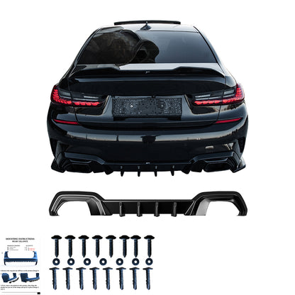Heckdiffusor passend für BMW 3er M-Paket G20/G21 2018-2022 Hochglanz Schwarz