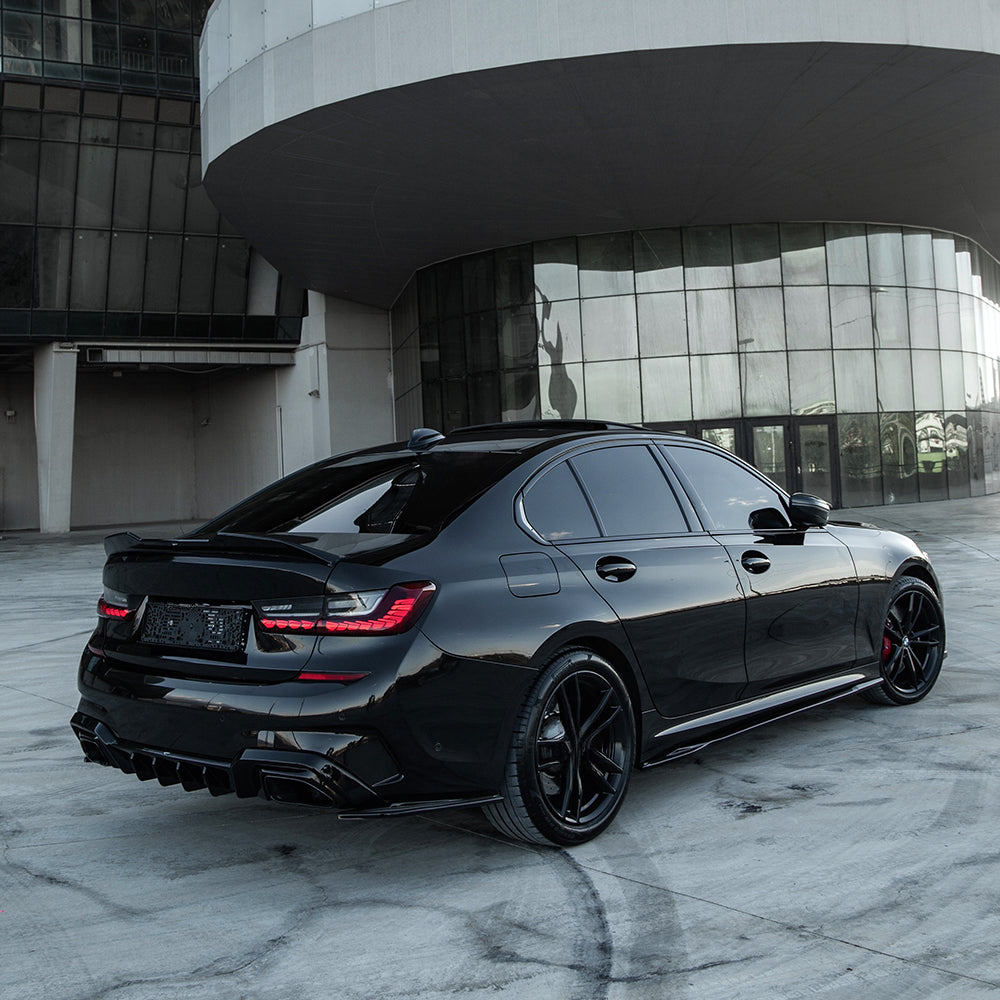 Heckdiffusor passend für BMW 3er M-Paket G20/G21 2018-2022 Hochglanz Schwarz