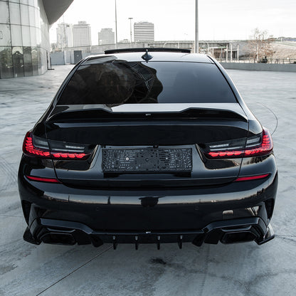 Heckdiffusor passend für BMW 3er M-Paket G20/G21 2018-2022 Hochglanz Schwarz