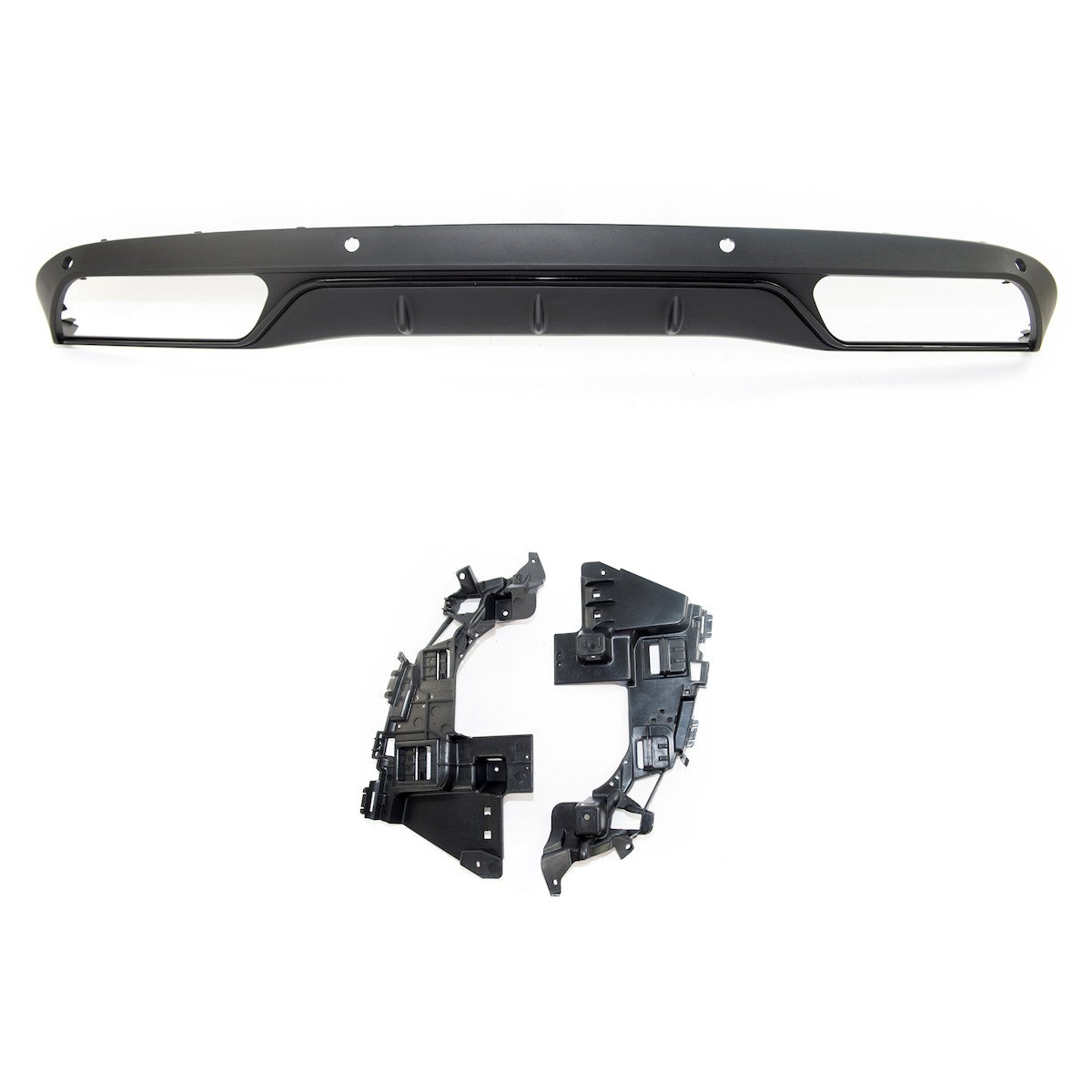 Heckstoßstange Diffusor Schwarz passend für Mercedes C-Klasse C205 Coupé Cabrio 2013-2018