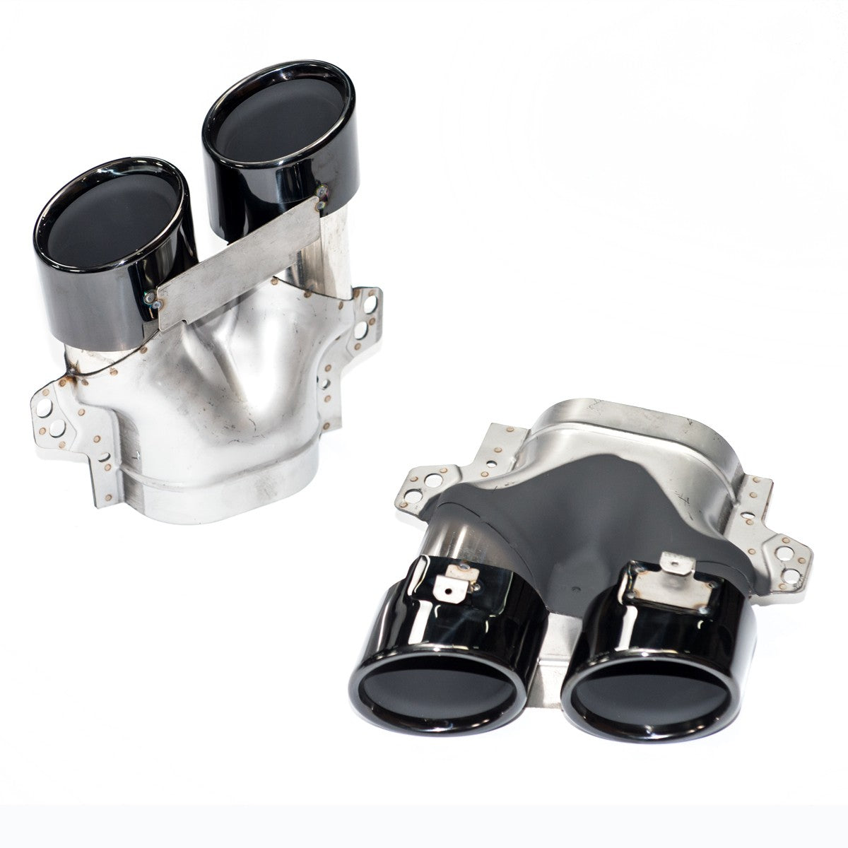 Heckstoßstange Diffusor mit Schwarzen Endrohren passend für Mercedes E-Klasse C238 A238 2016-2020