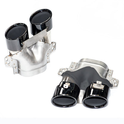 Heckstoßstange Diffusor mit Schwarzen Endrohren passend für Mercedes E-Klasse C238 A238 2016-2020