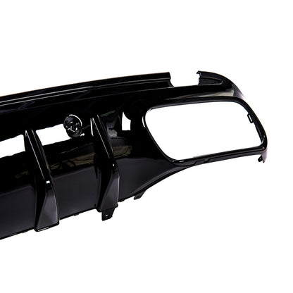 Heckstoßstange Diffusor mit schwarzen Endrohren passend für Mercedes C-Klasse W205 2015-2021