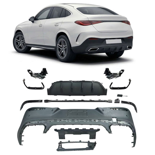 Heckdiffusor schwarz passend für Mercedes GLC Coupe C254 2023+ AMG-Line