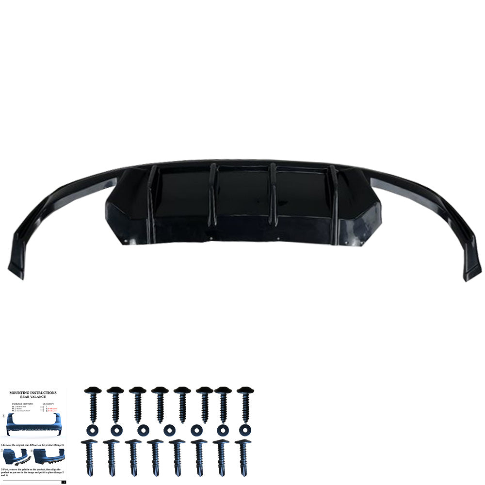 Heckdiffusor passend für Skoda Octavia RS Mk4 2020+ Hochglanz Schwarz