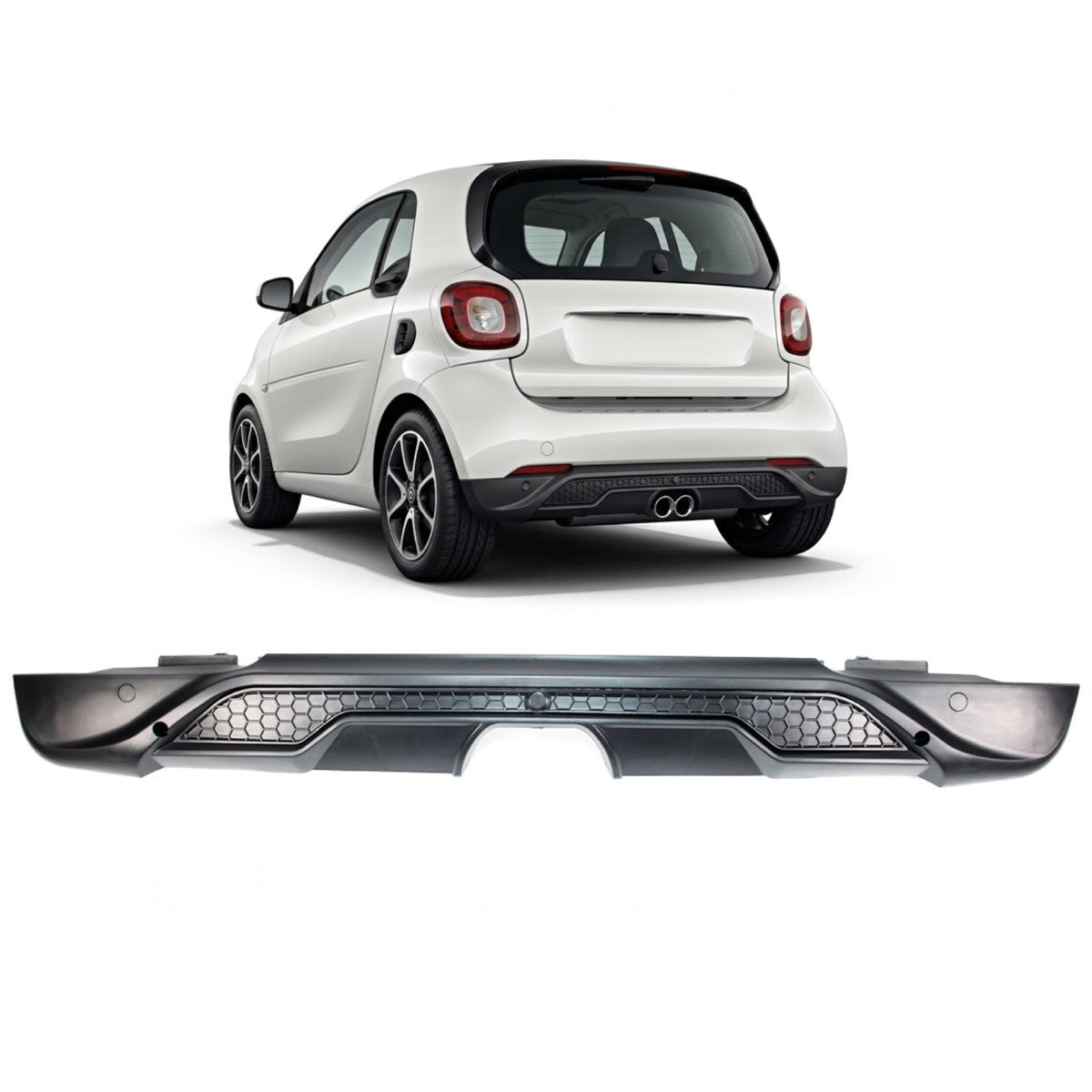 Heckstoßstange Diffusor passend für Smart Fortwo 453 2014-2019