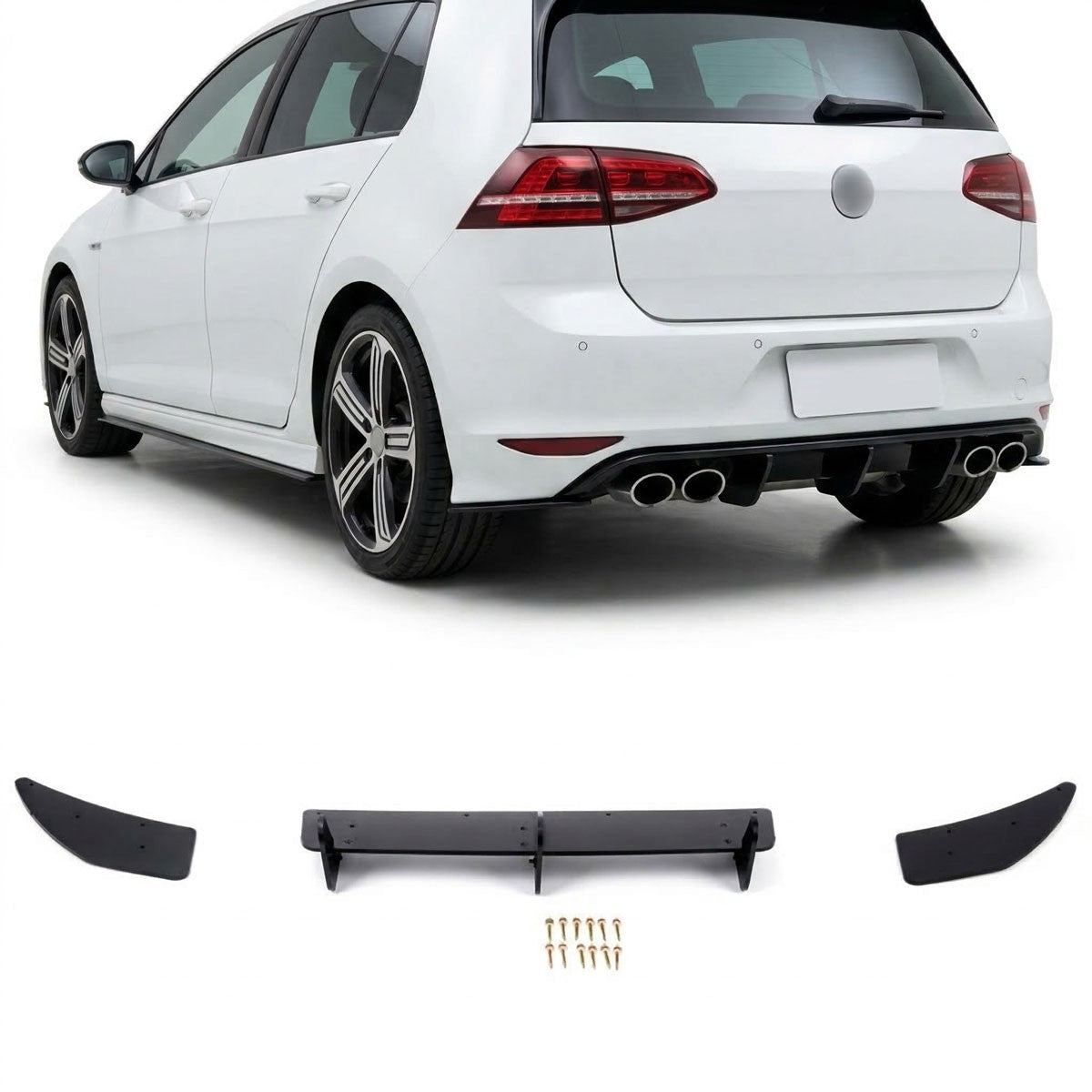 Heckstoßstange Diffusor passend für VW Golf 7 Pre-Facelift 2012-2017 R