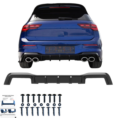 Heckdiffusor passend für VW Golf MK 8 R 2020+ Hochglanz Schwarz