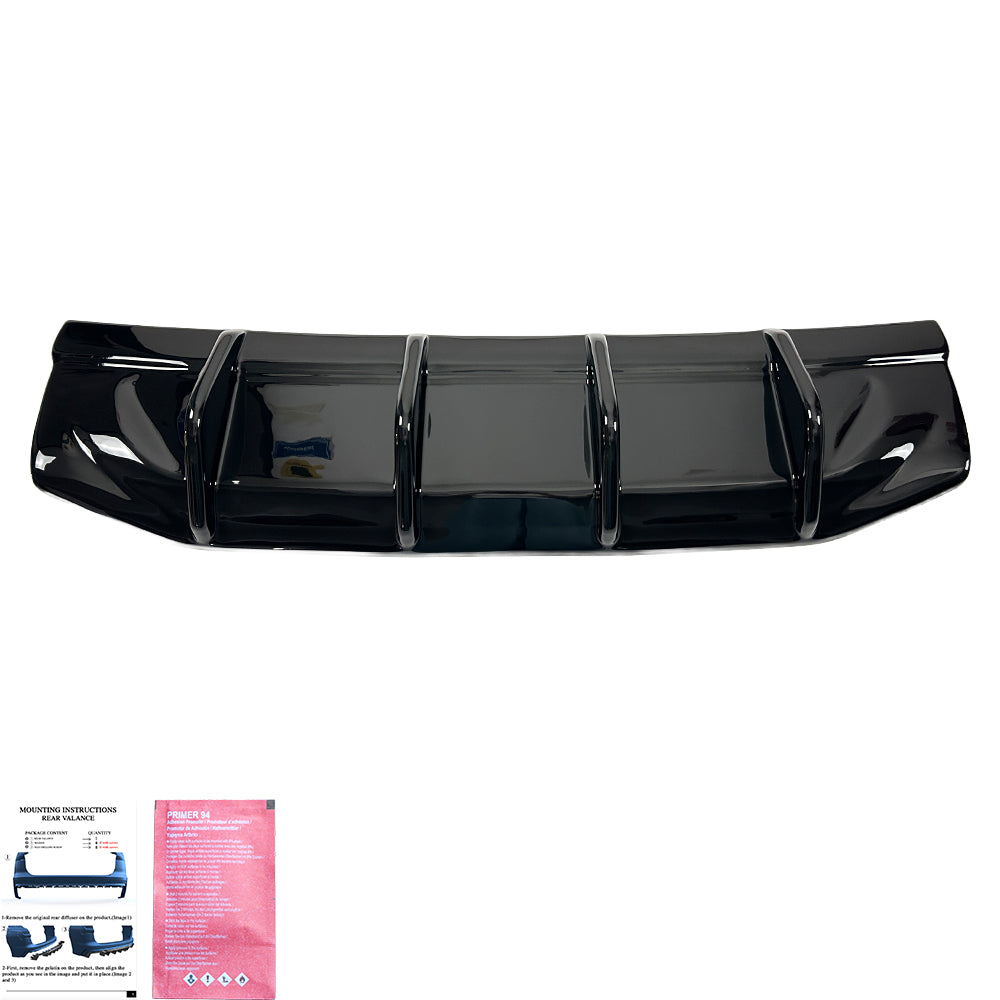 Heckdiffusor passend für VW Volkswagen Tiguan Standard/R-Line Mk3 2024+ Hochglanz Schwarz