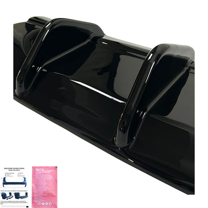 Heckdiffusor passend für VW Volkswagen Tiguan Standard/R-Line Mk3 2024+ Hochglanz Schwarz