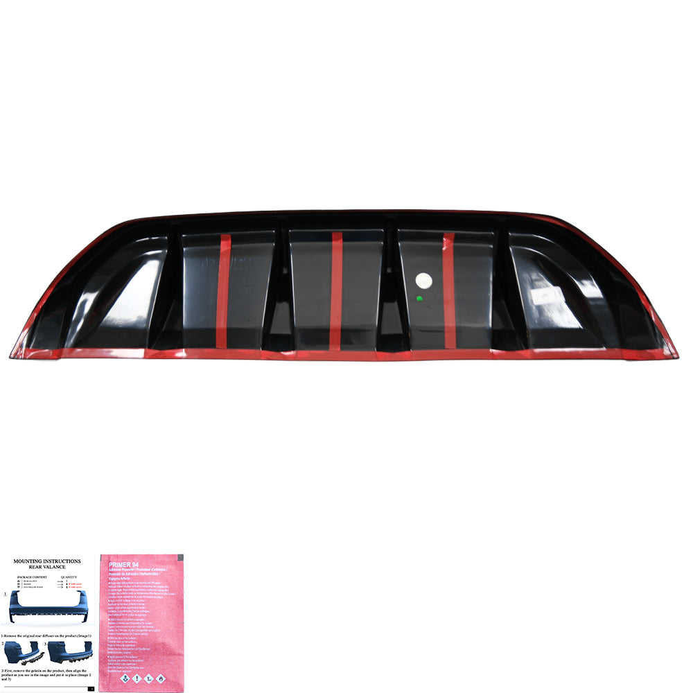 Heckschürze passend für VW Volkswagen Tayron Standard/R-Line Mk1 2025+ Hochglanz Schwarz