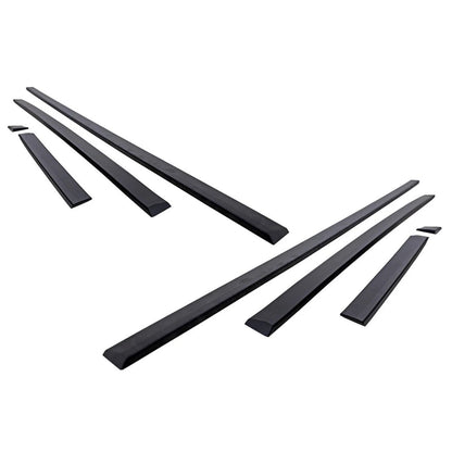 8-teiliges schwarzes Türverkleidungsleisten Set passend für BMW 5er E34 1988-1996