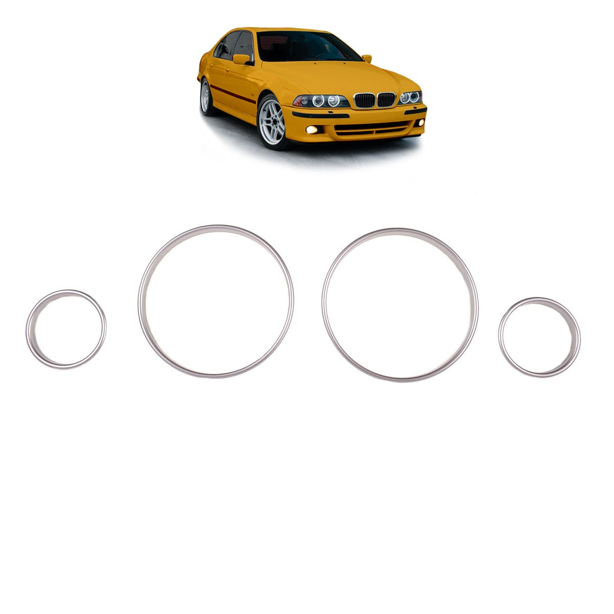 Chrom Armaturenbrett Ringe passend für BMW 5er E39 1995-2003