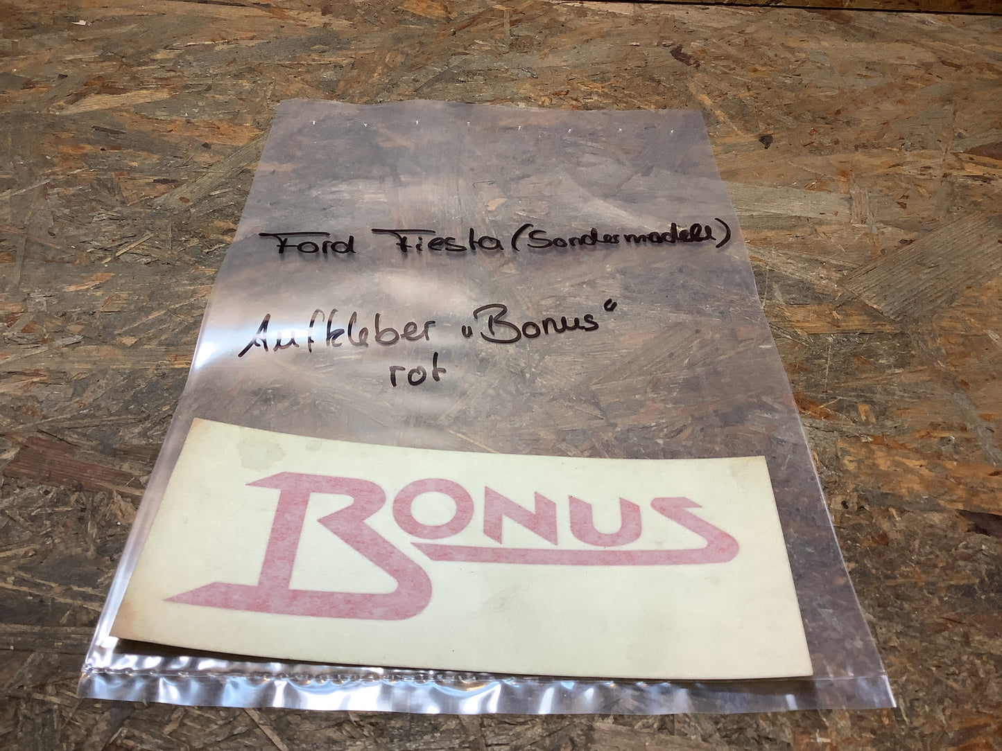 Aufkleber „Bonus“ rot Original Ford NEU