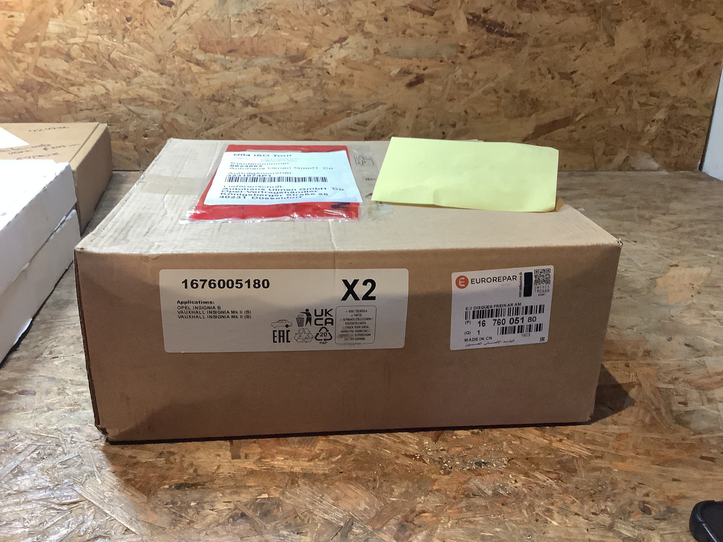 Opel Insignia B Bremsscheiben-Satz hinten ø288mm Original Eurorepar NEU