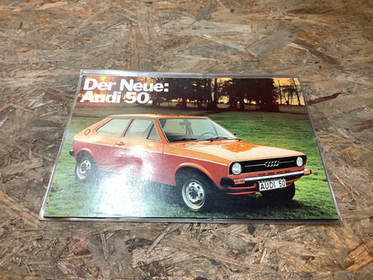 Der Neue Audi 50 Zeitschrift + Poster August/September 1974