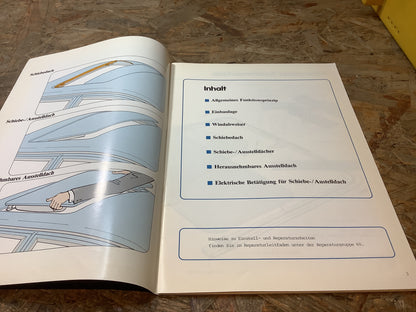 V.A.G Service Schulung Schiebedächer Konstruktion & Funktion Juni 1979