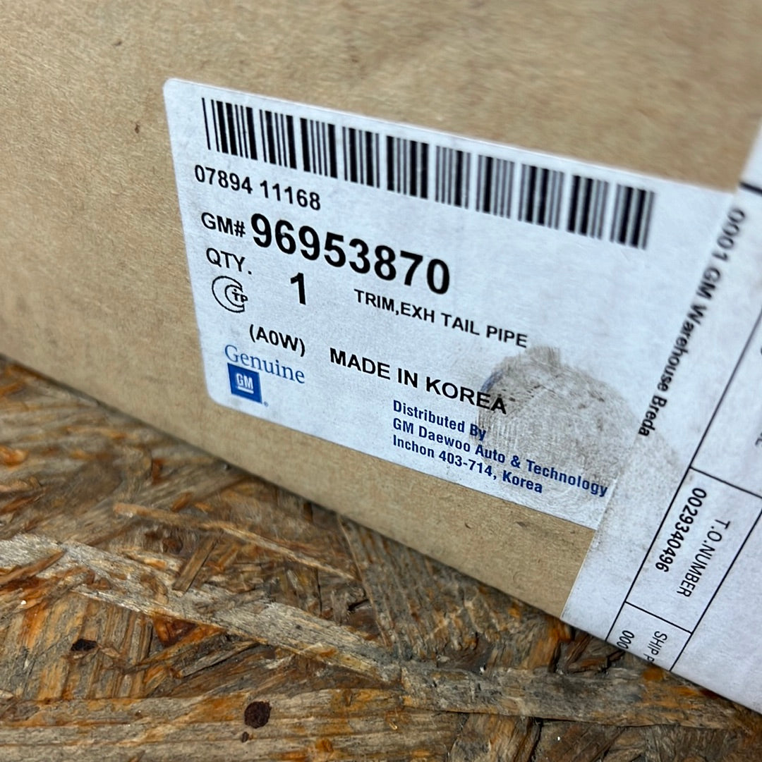 Original GM Chevrolet Spark Auspuffblende NEU 96953870