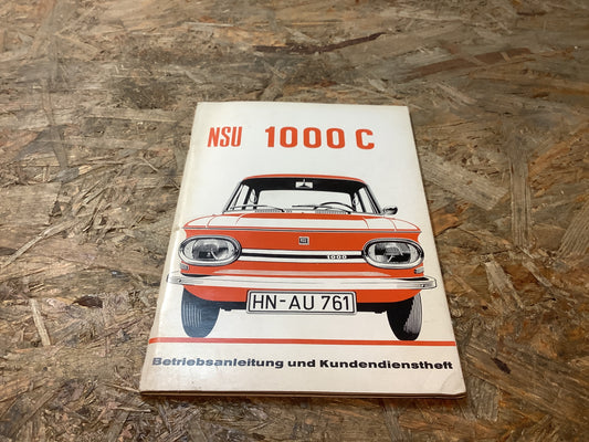Betriebsanleitung und Kundendienstheft NSU 1000C